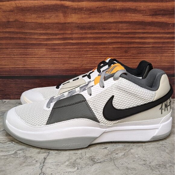 Nike Ja 1 Morant Wet Cement Mens 10 White Smoke Grey Basketball Shoes DR8785-100